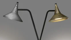 Artemide Tischleuchte Unterlinden Led Schwarz Gold Metall / H 51,5 Cm - Metall, Patiniert - Altmessing - Schwarz Best