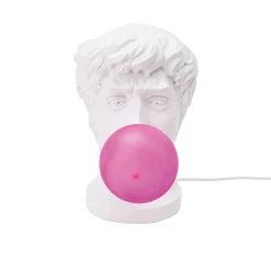 Seletti Tischleuchte Wonder Plastikmaterial Weis / H 40 Cm - Kunstharz & Glas - Rosa - Weis Discount