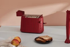 Alessi Toaster Plisse Plastikmaterial/ 2 Scheiben – 850 W - Rot Clearance