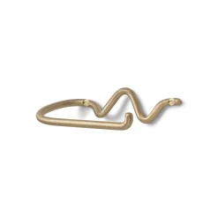 Ferm Living Toilettenpapierhalter Curvature Gold Metall / - Messing/ Matt Hot