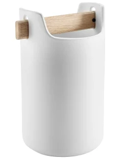 Eva Solo Topf Toolbox Keramik Weis Holz Natur / O 18 Cm X H 20 Cm - Keramik & Eiche - Eiche - Weis Sale