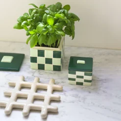 & klevering Topfuntersetzer Grid Keramik/ 19 X 19 Cm - Steinzeug - Beige Sale