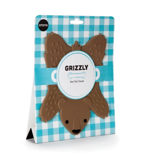 Pa Design Topfuntersetzer Grizzly Plastikmaterial/ Silikon - Braun Clearance