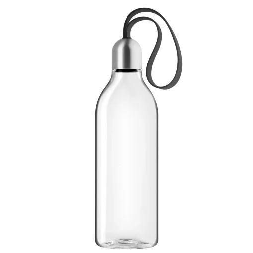 Eva Solo Trinkflasche Backpack Plastikmaterial/ 0,5 L - Trinkflasche Fur Unterwegs Aus Umweltfreundlichem Kunststoff - Schwarz - Stahl - Transparent Store