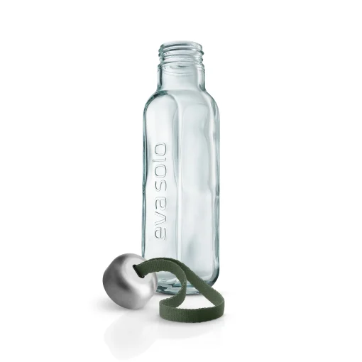 Eva Solo Trinkflasche Recycled Glas Transparent / 0,5 L - Recycling-Glas - Kaktus-Grun - Transparent Shop