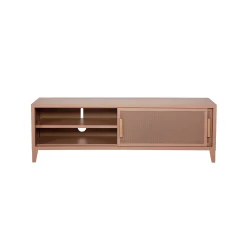 Tolix Tv-Möbel B2 Bas Perfore Metall Rosa / 120 X H 51 Cm - Griffe Aus Eiche - Rauchrose Sale