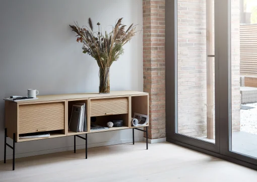 Northern Tv-Möbel Hifive Holz Natur / Tv-Möbel - L 150 X H 65 Cm - Geraucherte Eiche Flash Sale