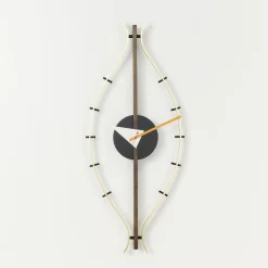 Vitra Uhr Eye Clock Gold Metall / By George Nelson, 1948-1960 / L 76 Cm - Messing - Nussbaum - Schwarz Shop