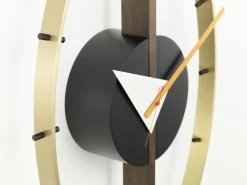 Vitra Uhr Eye Clock Gold Metall / By George Nelson, 1948-1960 / L 76 Cm - Messing - Nussbaum - Schwarz Shop