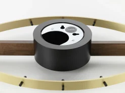 Vitra Uhr Eye Clock Gold Metall / By George Nelson, 1948-1960 / L 76 Cm - Messing - Nussbaum - Schwarz Shop