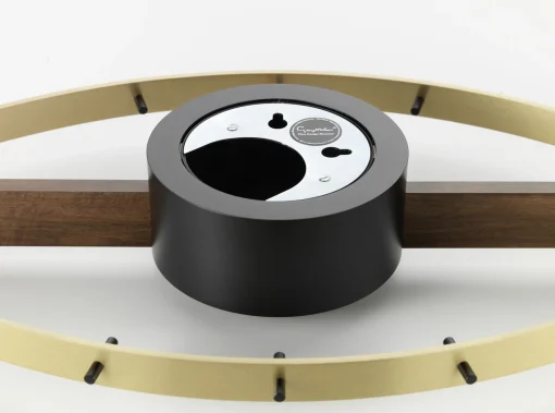 Vitra Uhr Eye Clock Gold Metall / By George Nelson, 1948-1960 / L 76 Cm - Messing - Nussbaum - Schwarz Shop