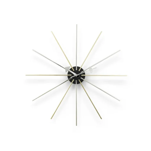 Vitra Uhr Star Clock Gold Silber Metall / By George Nelson, 1948-1960 / O 61 Cm - Messing - Schwarz - Verchromt Online