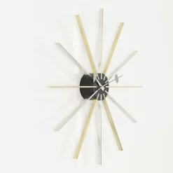 Vitra Uhr Star Clock Gold Silber Metall / By George Nelson, 1948-1960 / O 61 Cm - Messing - Schwarz - Verchromt Online