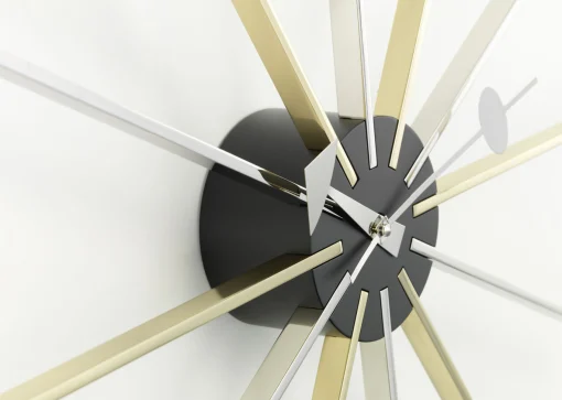 Vitra Uhr Star Clock Gold Silber Metall / By George Nelson, 1948-1960 / O 61 Cm - Messing - Schwarz - Verchromt Online