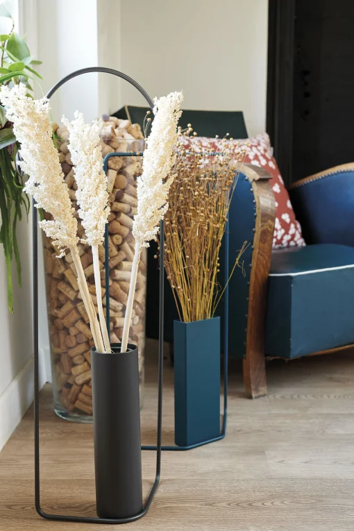 Fermob Vase Itac Metall Blau / Zylindrisch - L 26 X H 76 Cm - Acapulcoblau Cheap