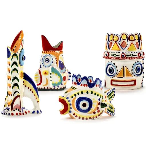 Serax Vase Sicily 2 Keramik / O 27 X H 34,5 Cm - Handbemalt - Bunt Hot