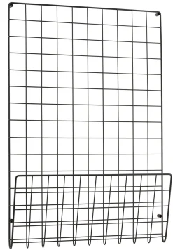 House Doctor Wandablage Mesh Metall/ Zeitungsstander - L 50 X H 72,5 Cm - Schwarz Fashion