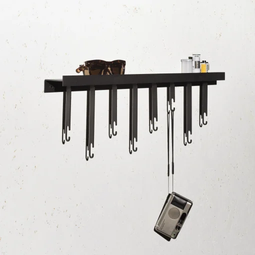 Design House Stockholm Wandgarderobe Atelier Metall/ L 60 Cm - Mit Integriertem Regal - Schwarz Cheap
