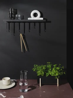 Design House Stockholm Wandgarderobe Atelier Metall/ L 60 Cm - Mit Integriertem Regal - Schwarz Cheap