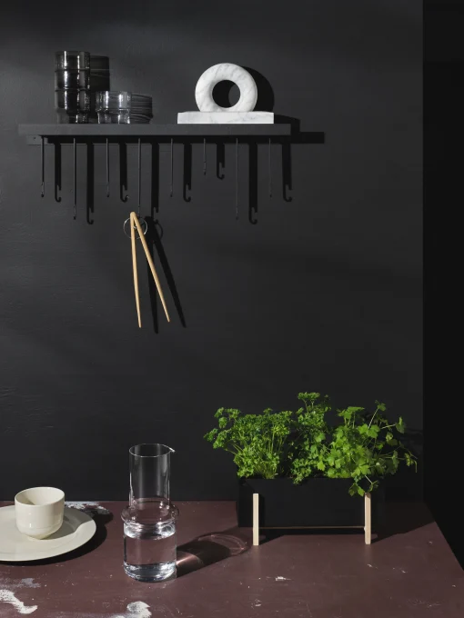 Design House Stockholm Wandgarderobe Atelier Metall/ L 60 Cm - Mit Integriertem Regal - Schwarz Cheap