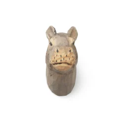Ferm Living Wandhaken Animal Holz / Hippo - Handgeschnitzt - Bunt Cheap