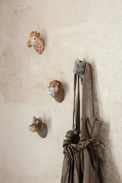 Ferm Living Wandhaken Animal Holz / Hippo - Handgeschnitzt - Bunt Cheap