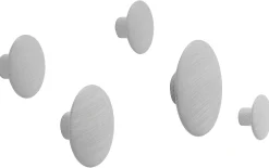 Muuto Wandhaken The Dots Wood Holz/ 5Er Set - Grau Fashion