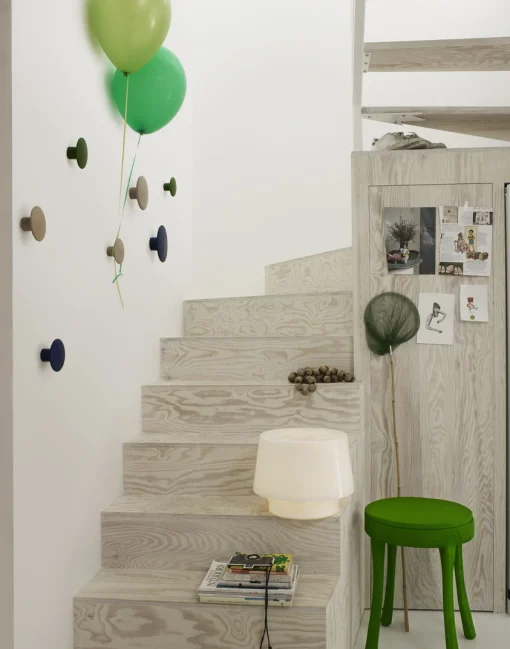 Muuto Wandhaken The Dots Wood Holz/ 5Er Set - Grau Fashion