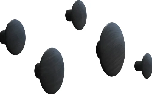 Muuto Wandhaken The Dots Wood Holz5 Stuck - Schwarz New