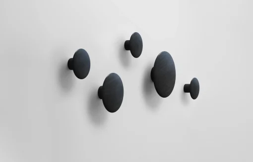 Muuto Wandhaken The Dots Wood Holz5 Stuck - Schwarz New