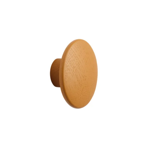 Muuto Wandhaken The Dots Wood Holz Orange Braun / Xsmall - O 6,5 Cm - Karamel Discount