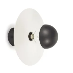 Serax Wandleuchte Eclipse Metall Keramik Weis / Porzellan - O 30 Cm - Schwarz - Weis Cheap