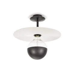 Serax Wandleuchte Eclipse Metall Keramik Weis / Porzellan - O 30 Cm - Schwarz - Weis Cheap