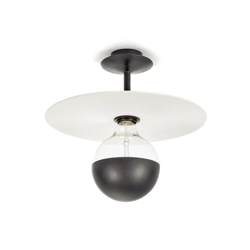 Serax Wandleuchte Eclipse Metall Keramik Weis / Porzellan - O 30 Cm - Schwarz - Weis Cheap