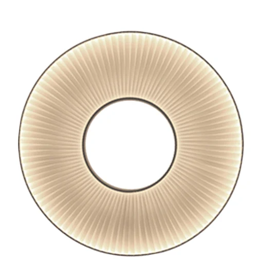 Dix Heures Dix Wandleuchte Iris Metall Textil Beige Led / O 60 Cm -Er Stoff - Weis Best Sale