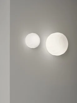 Luceplan Wandleuchte Lita Glas Plastikmaterial Weis / Led - O 18 Cm - Opalinweis - Weis Outlet