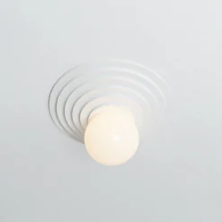 Axel Chay Wandleuchte Lolo Plastikmaterial/ Eps-Schaumstoff & Glas O 30 Cm - Weis Discount