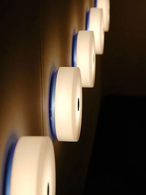Flos Wandleuchte Mini Button Indoor Glas - Weis Outlet