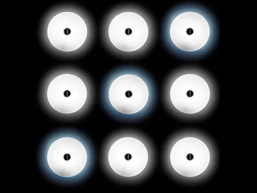 Flos Wandleuchte Mini Button Indoor Glas - Weis Outlet