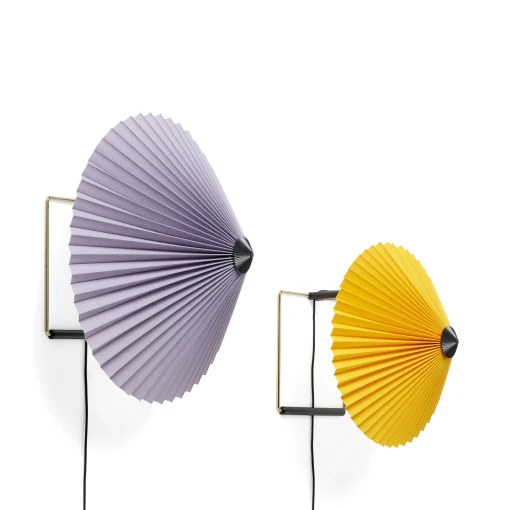 Hay Wandleuchte Mit Stromkabel Matin Large Textil/ Led - O 38 Cm - Gelb Clearance