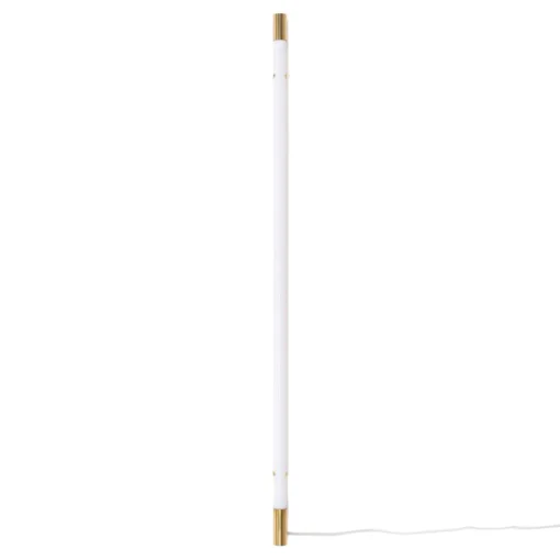 Seletti Wandleuchte Mit Stromkabel Linea Gold Glas Weis Led/ L 127 Cm - Glas - Weis / Goldspitzen Store
