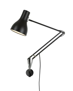 Anglepoise Wandleuchte Mit Stromkabel Type 75 Metall Schwarz / Mit Arm - Tiefschwarz Cheap