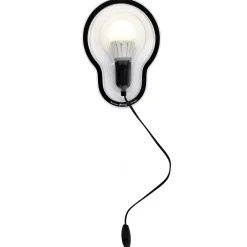 DROOG DESIGN - POP CORN Wandleuchte Sticky Lamps Plastikmaterial Schwarzsticker - Schwarz - Transparent Cheap