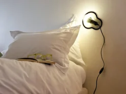 DROOG DESIGN - POP CORN Wandleuchte Sticky Lamps Plastikmaterial Schwarzsticker - Schwarz - Transparent Cheap