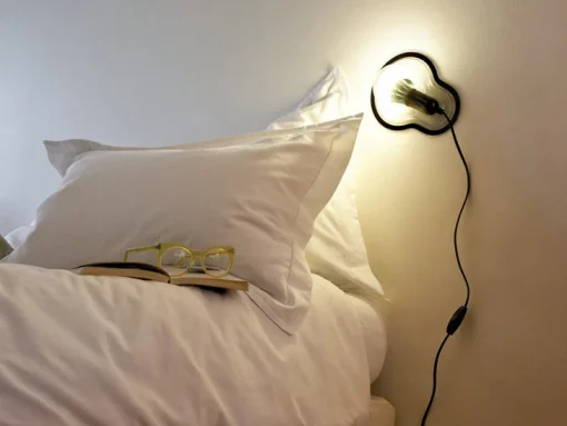 DROOG DESIGN - POP CORN Wandleuchte Sticky Lamps Plastikmaterial Schwarzsticker - Schwarz - Transparent Cheap