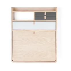 Harto Wand-Schreibtisch Gaston Holz Grau / Mit Herunterklappbarer Arbeitsplatte - L 60 X H 72 Cm - Hellgrau - Schiefergrau Clearance