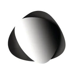 Alessi Wandspiegel Colombina Metall / 65 X 73 Cm - Schwarz New