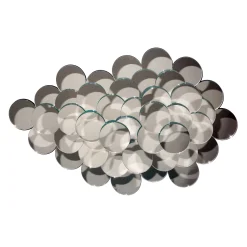 Tse-Tse Wandspiegel Nebuleux Glas Holz/ Glasschuppen - 67 X 42 Cm - Spiegelfarben New