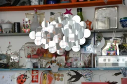 Tse-Tse Wandspiegel Nebuleux Glas Holz/ Glasschuppen - 67 X 42 Cm - Spiegelfarben New