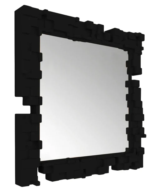 Slide Wandspiegel Pixel Plastikmaterial- Schwarz Cheap
